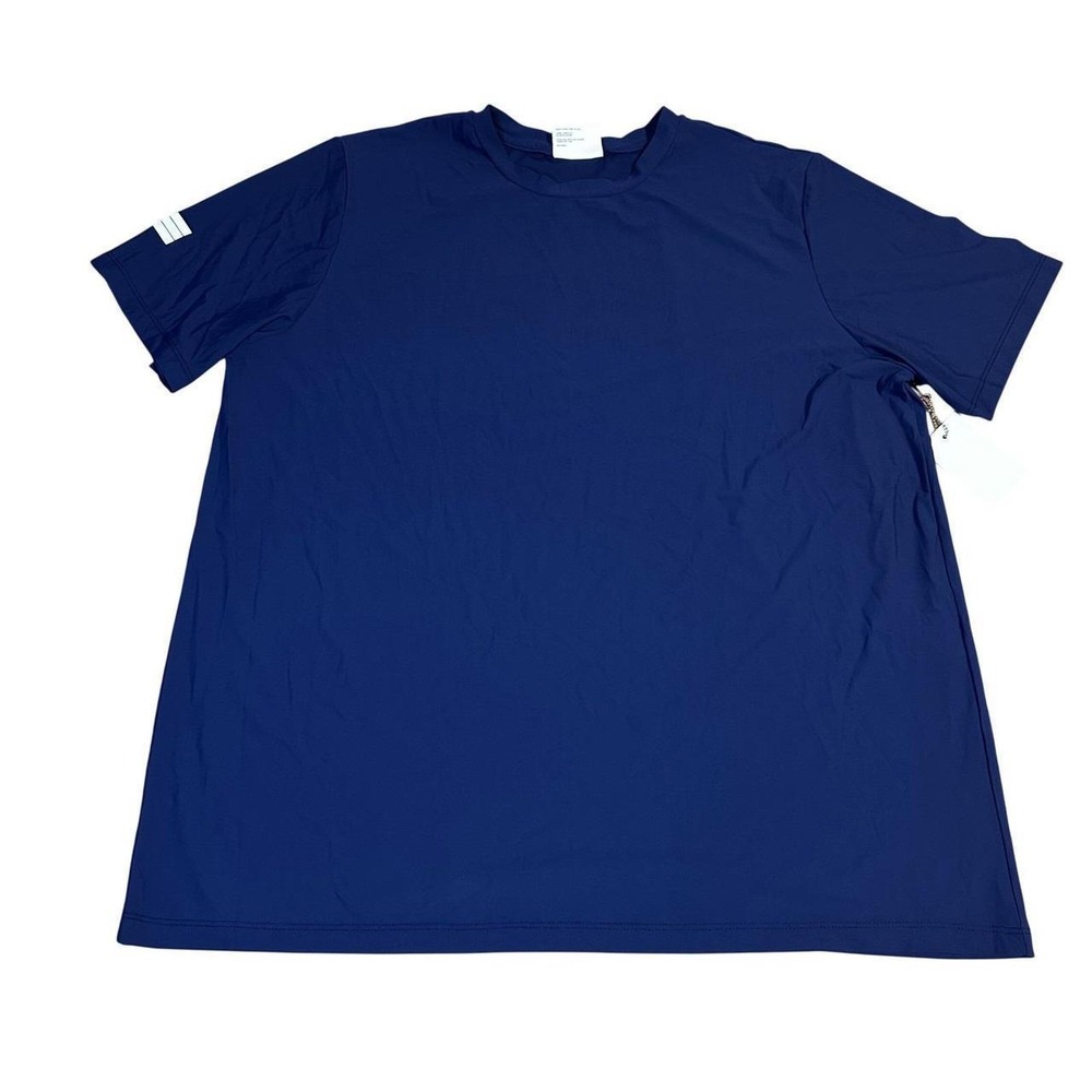 WILL-V Mens Navy Blue Performance T Shirt XL Made in USA Nylon Elastane